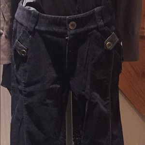 ⬇️price drop Blk velour textured crop ankle pants